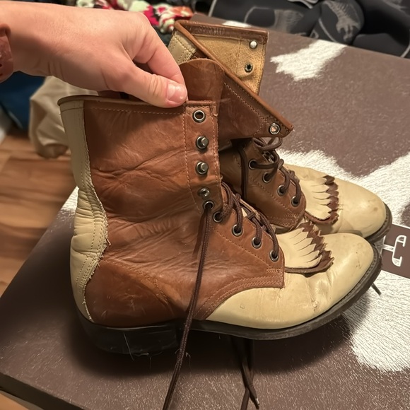 Well used Biltrite lace up paddock boots size 7.5 - Picture 2 of 3